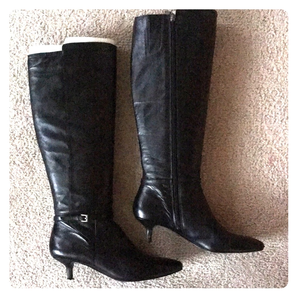 Bandolino Leather Kitten Heel Dress Boot
